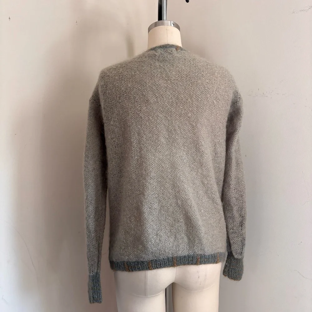 Vintage Cozy Multicolor Knit Wool Cardigan - Picture 6 of 9